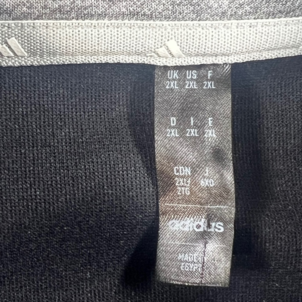 Adidas Mens 2XL Quarter Zip Pullover Heathered Grey Mock Neck Athletic Sweater - Picture 2 of 12